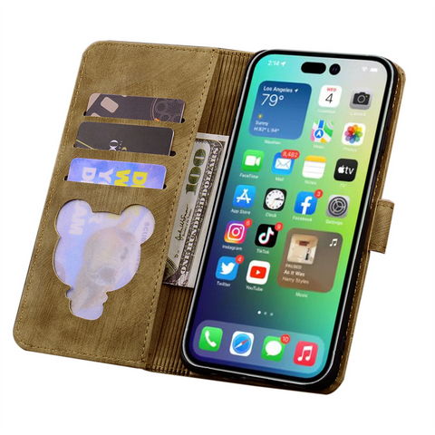 iPhone15 pro 手帳型 ケース ブラウン