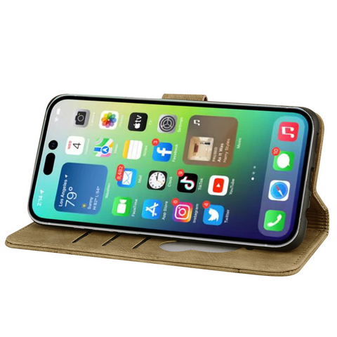 iPhone15 pro 手帳型 ケース ブラウン