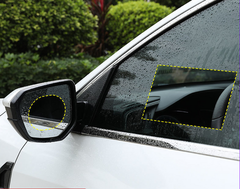 車用 バックミラー 防水フィルム 楕円型 135*95 2枚セット